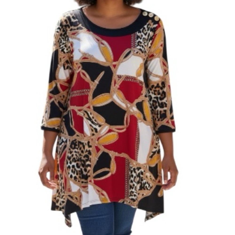 Avenue Studio Size 20 Tunic Pamela Chain Top